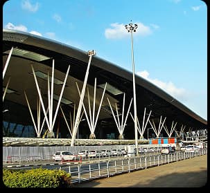 Coimbatore Airport is connected by a 4-hour driving route to the Kolli Hills Adventure Theme Park.