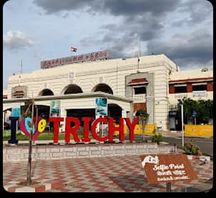 Trichy Junction, a major rail gateway for travel to the Kolli Hills Adventure Park.